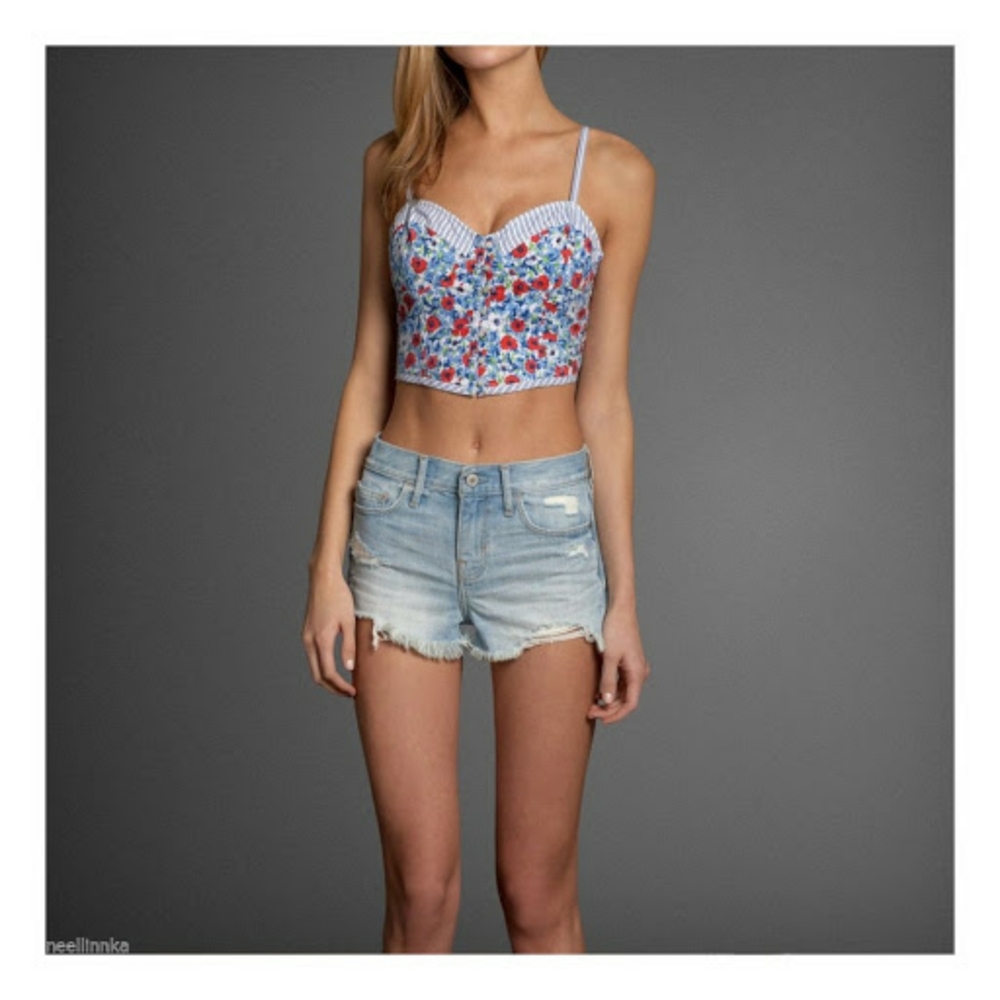 Floral Bustier Crop Top